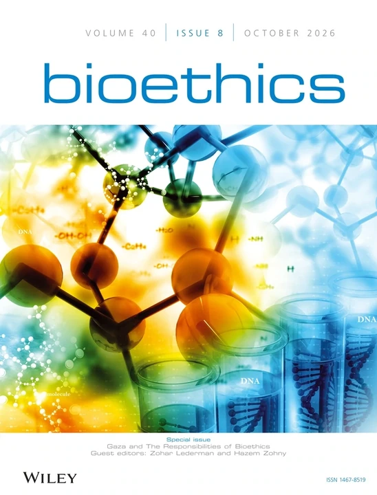 BIOETHICS journal cover