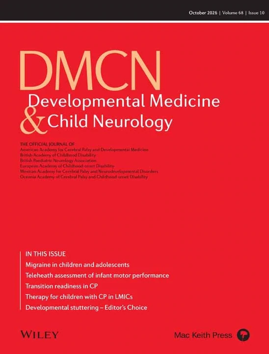 DEVELOPMENTAL MEDICINE AND CHILD NEUROLOGY journal cover
