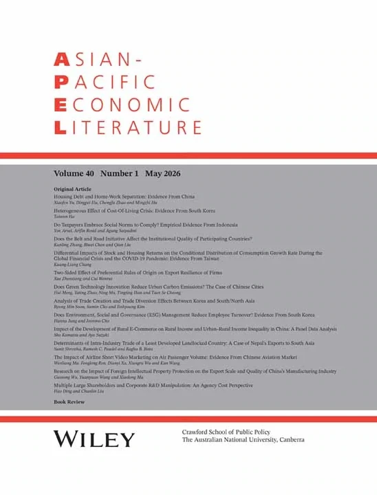 Asian-Pacific Economic Literature journal cover
