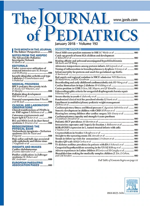 JOURNAL OF PEDIATRICS journal cover