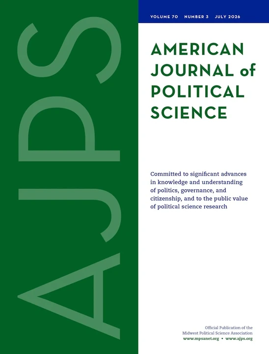 AMERICAN JOURNAL OF POLITICAL SCIENCE journal cover