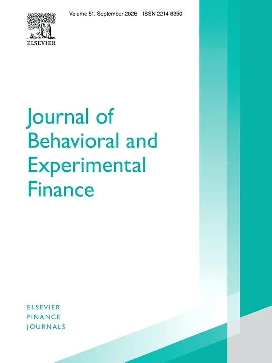 Journal of Behavioral and Experimental Finance journal cover