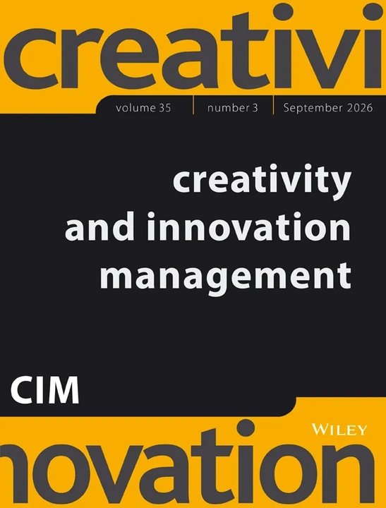 Creativity and Innovation Management journal cover
