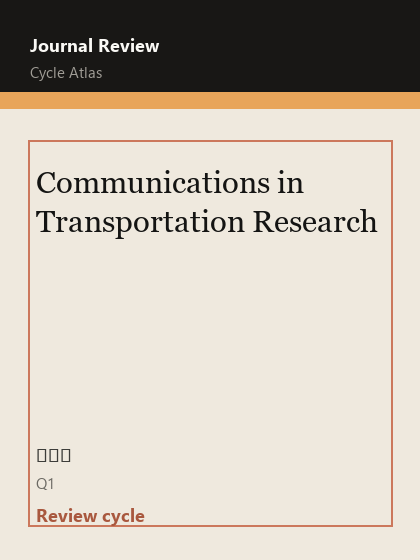 Communications in Transportation Research 临时占位封面