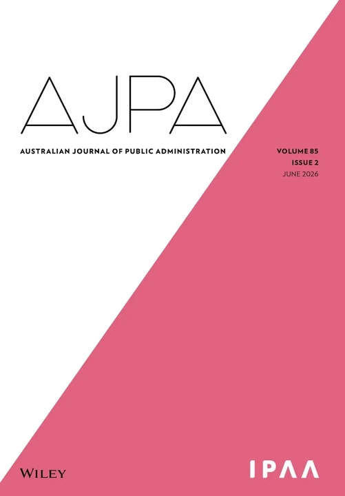 AUSTRALIAN JOURNAL OF PUBLIC ADMINISTRATION journal cover