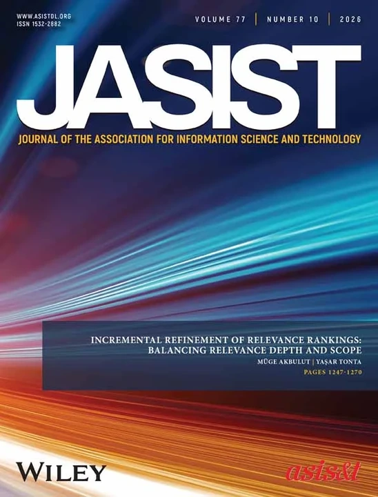 Journal of the Association for Information Science and Technology 期刊封面