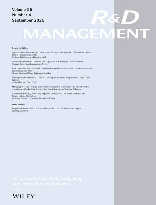 R & D MANAGEMENT 期刊封面