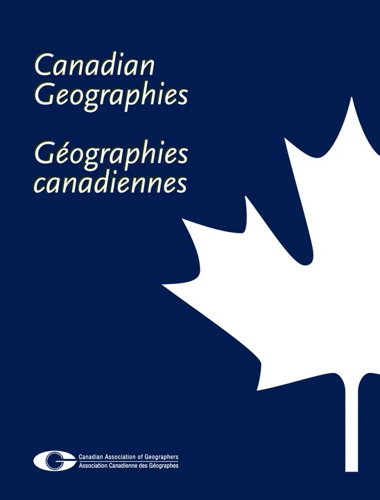 CANADIAN GEOGRAPHIES-GEOGRAPHIES CANADIENNES journal cover