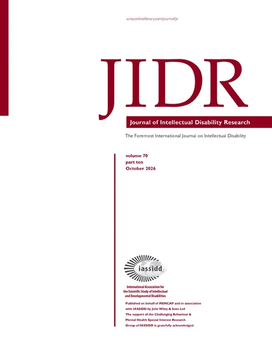 JOURNAL OF INTELLECTUAL DISABILITY RESEARCH journal cover