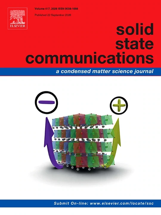SOLID STATE COMMUNICATIONS journal cover