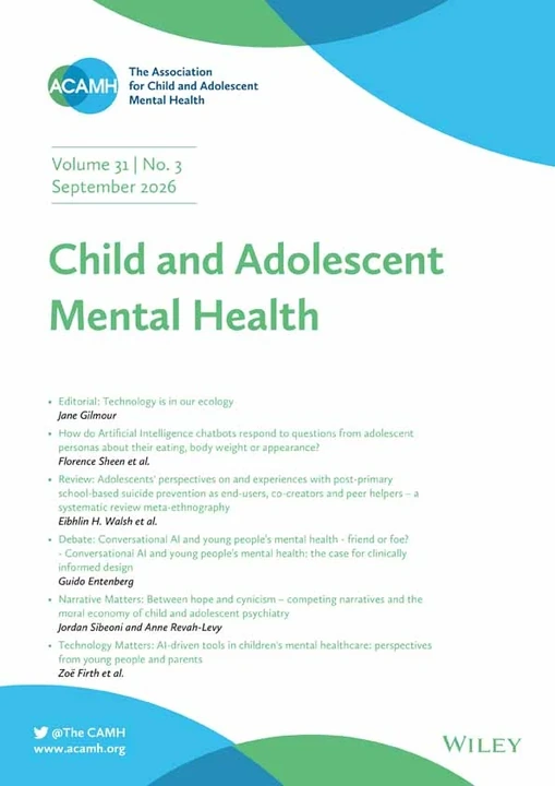 Child and Adolescent Mental Health journal cover