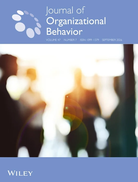 JOURNAL OF ORGANIZATIONAL BEHAVIOR 期刊封面