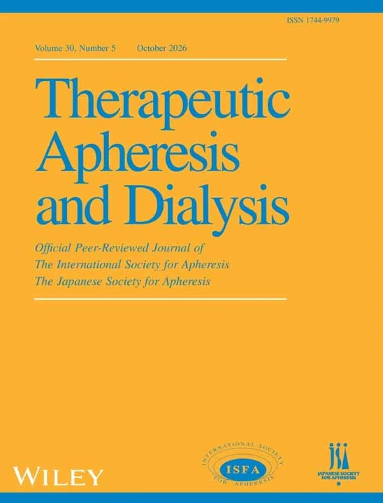 THERAPEUTIC APHERESIS AND DIALYSIS journal cover