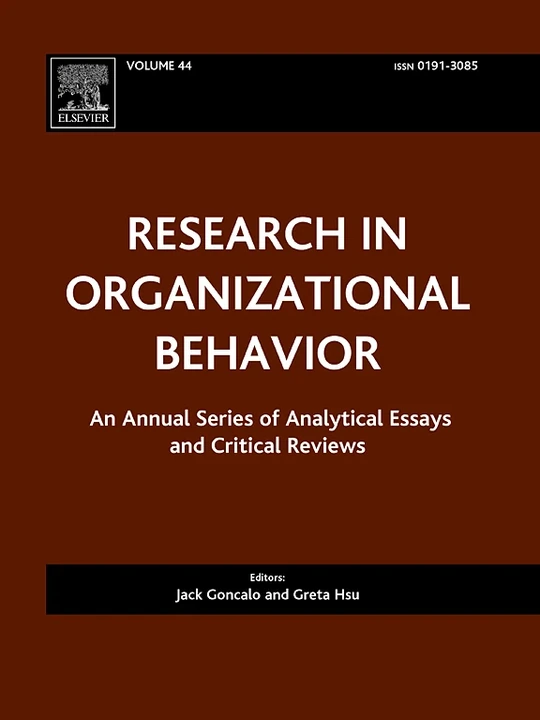Research in Organizational Behavior journal cover