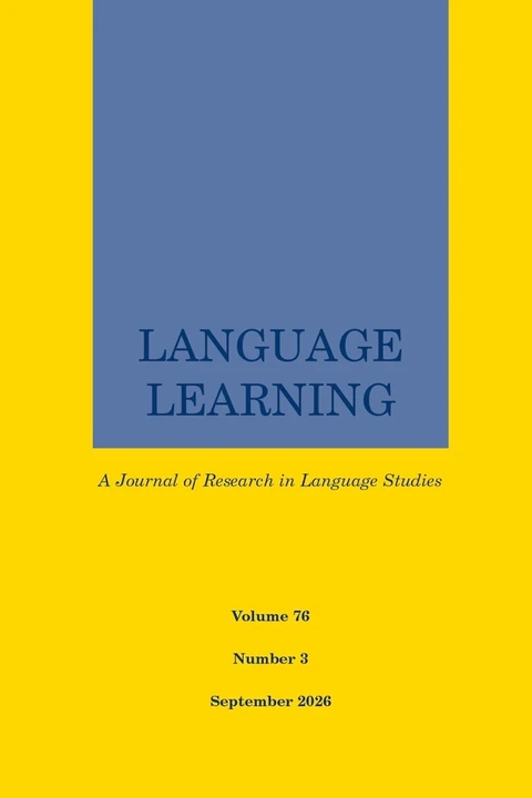 LANGUAGE LEARNING journal cover