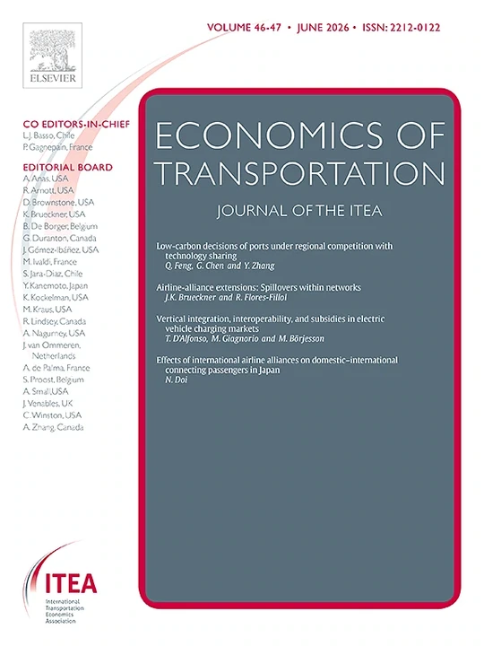 Economics of Transportation journal cover