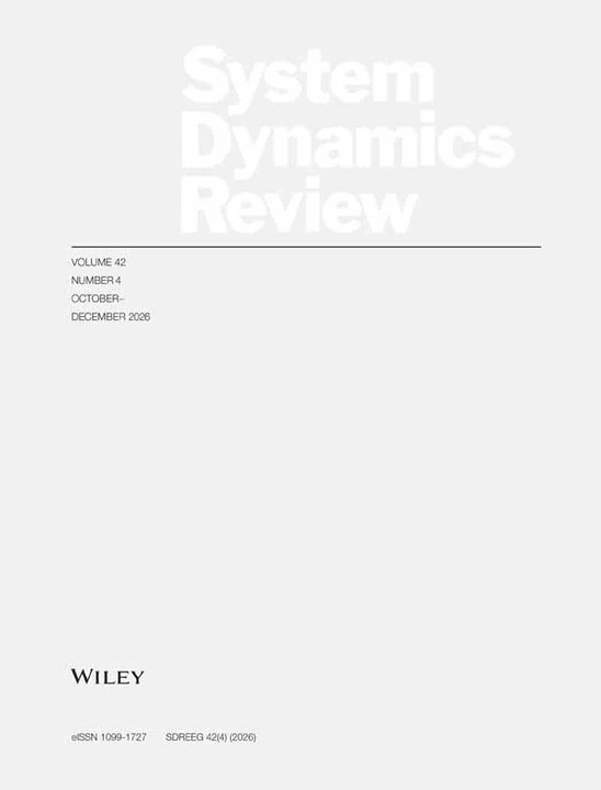 SYSTEM DYNAMICS REVIEW journal cover
