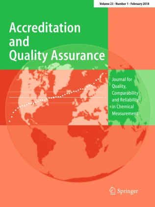 ACCREDITATION AND QUALITY ASSURANCE journal cover