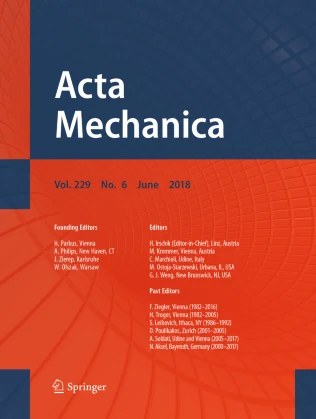 ACTA MECHANICA journal cover