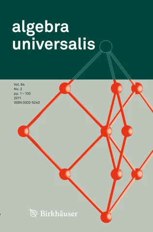 ALGEBRA UNIVERSALIS journal cover