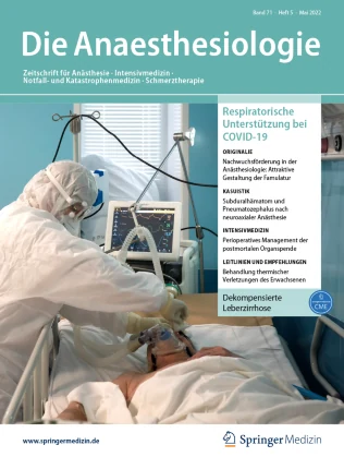 Anaesthesiologie journal cover