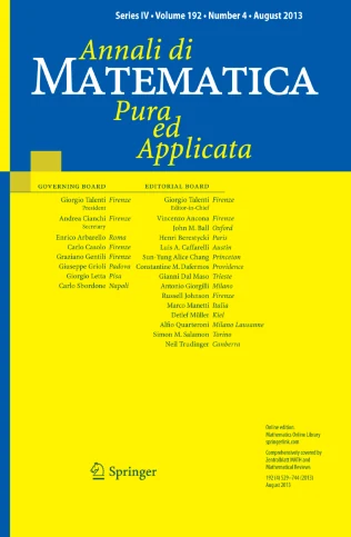 ANNALI DI MATEMATICA PURA ED APPLICATA journal cover