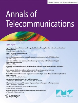 Annals of Telecommunications 期刊封面