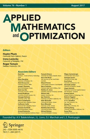 APPLIED MATHEMATICS AND OPTIMIZATION journal cover