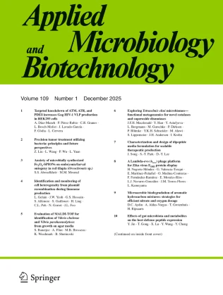 APPLIED MICROBIOLOGY AND BIOTECHNOLOGY journal cover