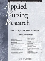 APPLIED NURSING RESEARCH journal cover