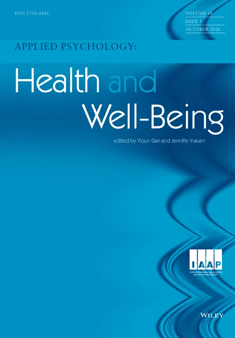 Applied Psychology-Health and Well Being journal cover