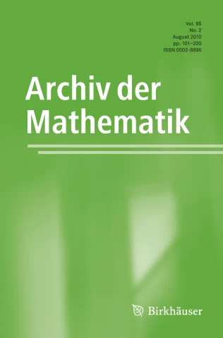 ARCHIV DER MATHEMATIK journal cover