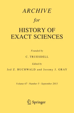 ARCHIVE FOR HISTORY OF EXACT SCIENCES 期刊封面
