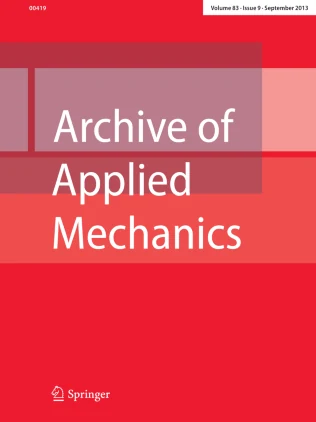 ARCHIVE OF APPLIED MECHANICS journal cover