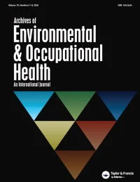 Archives of Environmental & Occupational Health 期刊封面