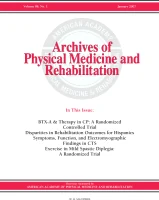 ARCHIVES OF PHYSICAL MEDICINE AND REHABILITATION journal cover