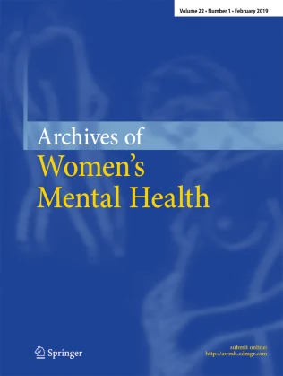 Archives of Womens Mental Health journal cover
