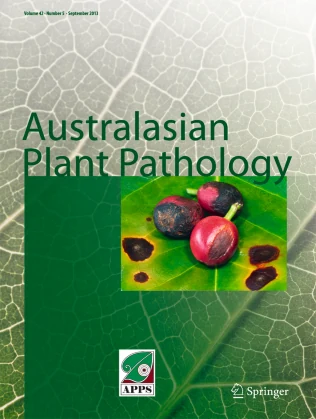 AUSTRALASIAN PLANT PATHOLOGY journal cover