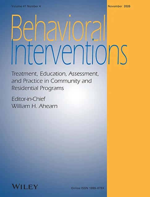 BEHAVIORAL INTERVENTIONS journal cover