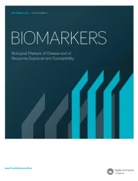 BIOMARKERS journal cover