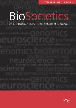BioSocieties journal cover