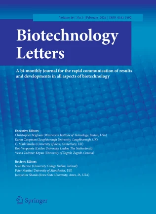 BIOTECHNOLOGY LETTERS journal cover
