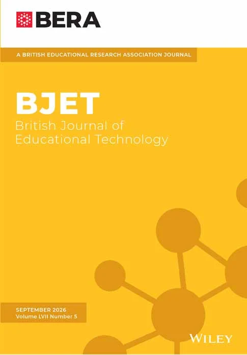 BRITISH JOURNAL OF EDUCATIONAL TECHNOLOGY 期刊封面