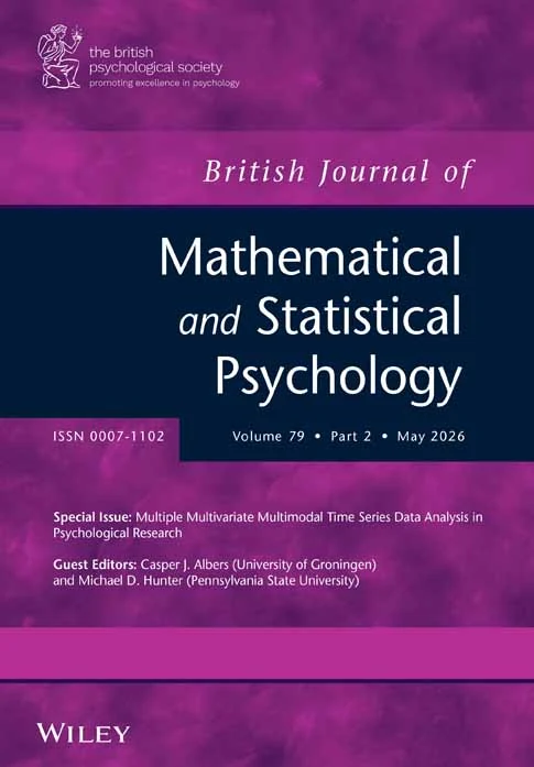 BRITISH JOURNAL OF MATHEMATICAL & STATISTICAL PSYCHOLOGY journal cover