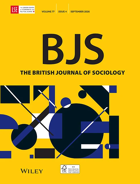 BRITISH JOURNAL OF SOCIOLOGY journal cover