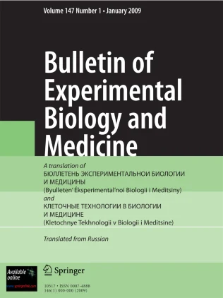BULLETIN OF EXPERIMENTAL BIOLOGY AND MEDICINE journal cover