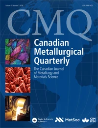 CANADIAN METALLURGICAL QUARTERLY journal cover