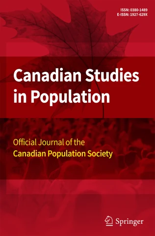 Canadian Studies in Population journal cover