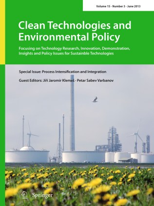 Clean Technologies and Environmental Policy 期刊封面
