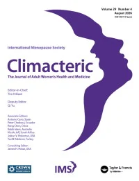 CLIMACTERIC journal cover